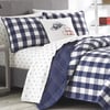 imageEddie Bauer Twin Quilt Set Cotton Reversible Bedding with Matching Sham Home Decor for All Seasons Lakehouse Plaid Blue Twin