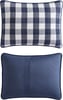 imageEddie Bauer Twin Quilt Set Cotton Reversible Bedding with Matching Sham Home Decor for All Seasons Lakehouse Plaid Blue Twin