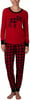 imageEddie Bauer Ladies Family Jogger and Long Sleeve Top Sleep Set L Tango Red