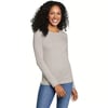 imageEddie Bauer Womens Essentials Ribbed Crew LongSleeve ShirtLt Htr Gray