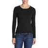 imageEddie Bauer Womens Favorite LongSleeve Crewneck TShirtBlack