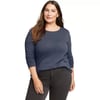 imageEddie Bauer Womens Favorite LongSleeve Crewneck TShirtHtr Indigo