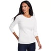 imageEddie Bauer Womens Favorite LongSleeve Crewneck TShirtWhite