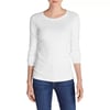 imageEddie Bauer Womens Favorite LongSleeve Crewneck TShirtWhite