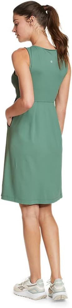 Eddie Bauer Womens Aster Crossover Dress  SolidRegular Dk Seafoam