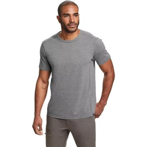 Eddie Bauer Mens Adventurer ShortSleeve TShirtMedium Heather Gray Grey