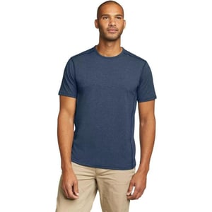 Eddie Bauer Mens Adventurer ShortSleeve TShirtMedium Indigo