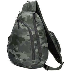 Eddie Bauer Ripstop 8L Shoulder Sling Pack with Padded AirMesh Adjustable Crossbody Strap Camo One SizeCamo One Size