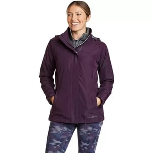 Eddie Bauer Womens Packable Rainfoil JacketDeep Eggplant