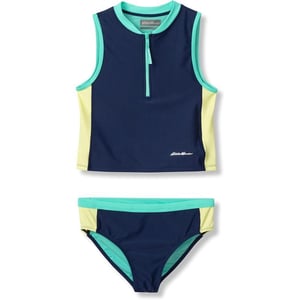 Eddie Bauer Girls Tankini Swim Set  UPF 50 Quick Dry Tankini and Bikini Bottom Swimsuit for Girls XSXLNavy Blue