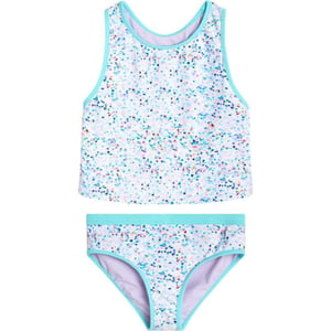 Eddie Bauer Girls Tankini Swim Set  UPF 50 Quick Dry Tankini and Bikini Bottom Swimsuit for Girls XSXLPastel Lilac