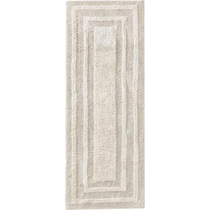 Eddie Bauer  Bathroom Rug Runner Soft Tufted Cotton Bathroom Decor Super Absorbent amp Quick Dry Logan Medium Brown 60 x 22Light Grey Runner 60 x 22