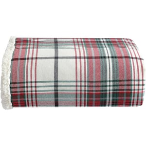 Eddie Bauer  Throw Blanket Super Soft Reversible Cotton Flannel Sherpa Bedding Ideal Christmas ampamp White Elephant Gifts Cozy Plaid Home Decor Montlake Plaid Red ThrowMontlake Plaid Red