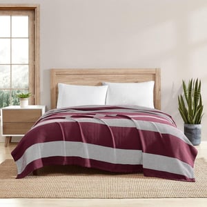 Eddie Bauer  Twin Blanket Lightweight Cotton Bedding Home Decor for All Seasons Boylston Red Stripe TwinTwin Boylston Red Stripe