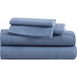 Eddie Bauer  Twin Sheets Cotton Flannel Bedding Set Brushed for Extra Softness Cozy Home Decor Grey TwinBlue Full