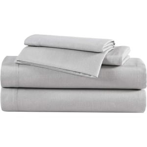 Eddie Bauer  Twin Sheets Cotton Flannel Bedding Set Brushed for Extra Softness Cozy Home Decor Grey TwinGrey Full