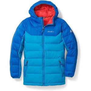 Eddie Bauer Boys Downlight Hooded Jacket Peak Blue Regular MEddie Bauer Boys Downlight Hooded Jacket Peak Blue Regular M