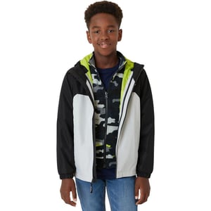 Eddie Bauer Boys Rain Jacket  Lone Peak Waterproof 3in1 Insulated Windbreaker Coat with Removable Fleece Lining 520Black