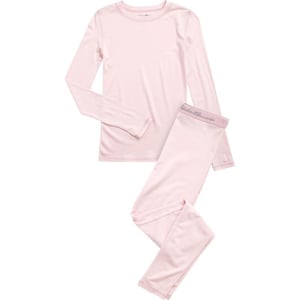 Eddie Bauer Boys and Girls Thermal Underwear Set  2 Piece Performance Base Layer Long Sleeve TShirt Top and Bottom 516Soft Pink