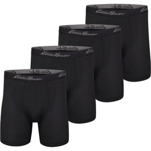 Eddie Bauer Mens 5 No Fly Performance Boxer Brief Underwear 3 Pack or 4 PackBrushed Black