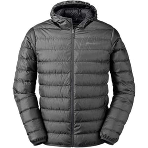 Eddie Bauer Mens CirrusLite Hooded Down JacketTall Dark Smoke