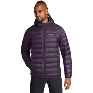 Eddie Bauer Mens CirrusLite Hooded Down JacketTall Grape Recycled