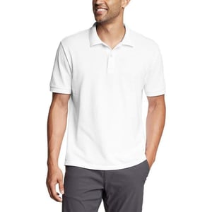 Eddie Bauer Mens Classic Field Pro ShortSleeve Polo ShirtWhite