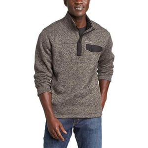 Eddie Bauer Mens Convector Snap MockTall Charcoal Htr