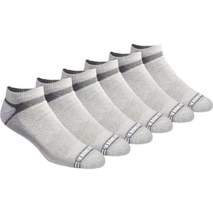 Eddie Bauer Mens Dura Dri Moisture Control 6Pair Low Cut SocksGrey 6 Pairs