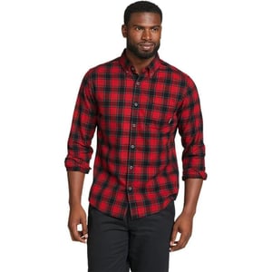 Eddie Bauer Mens Eddies Favorite Flannel Shirt  SlimRegular Royal Red