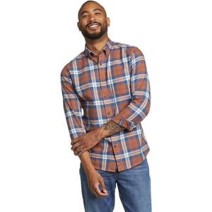 Eddie Bauer Mens Eddies Favorite Flannel Shirt  SlimTall Cocoa