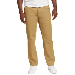 Eddie Bauer Mens Flex WrinkleResistant Sport Chinos  ClassicRegular Saddle