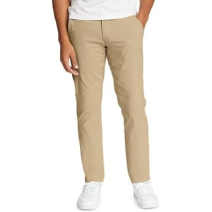 Eddie Bauer Mens Horizon Guide Chino Pants  Slim FitRegular Light Khaki