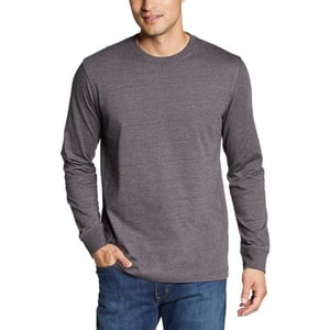 Eddie Bauer Mens Legend Wash Pro LongSleeve TShirtRegular Dk Charcoal Htr