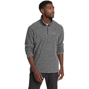 Eddie Bauer Mens Quest Fleece 14Zip PulloverCharcoal Htr