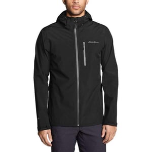 Eddie Bauer Mens RIPPAC Stretch Rain JacketRegular Black