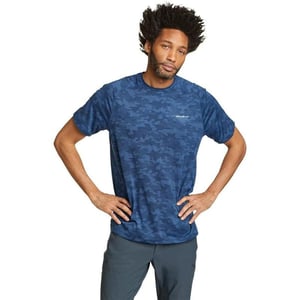 Eddie Bauer Mens Resolution Jacquard TShirtBrilliant Blue