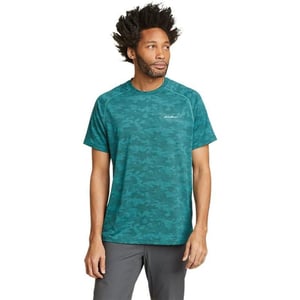 Eddie Bauer Mens Resolution Jacquard TShirtTurquoise