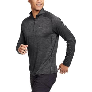 Eddie Bauer Mens Resolution LongSleeve 14ZipCarbon