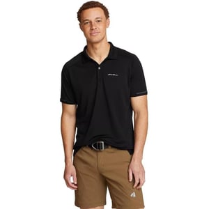 Eddie Bauer Mens Resolution Pro ShortSleeve Polo 20Black