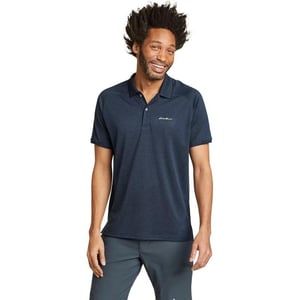 Eddie Bauer Mens Resolution Pro ShortSleeve Polo 20Med Indigo