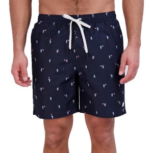 Eddie Bauer Mens SPF 50 Volley Swim Trunk  Fun Designs Comfortable and Stylish 7 InseamAtlantic Blue