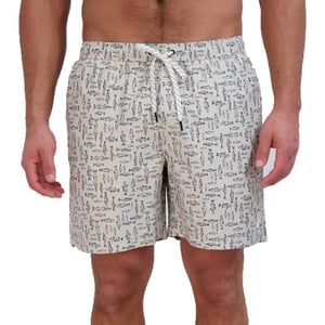 Eddie Bauer Mens SPF 50 Volley Swim Trunk  Fun Designs Comfortable and Stylish 7 InseamPumice