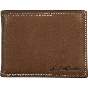 Eddie Bauer Mens Signature Top Stitch Leather Bifold Passcase Wallet with 6 Card Slots and RFID Protection Tan One SizeEddie Bauer Mens Signature Top Stitch Leather Bifold Passcase Wallet with 6 Card Slots and RFID Protection Tan One Size