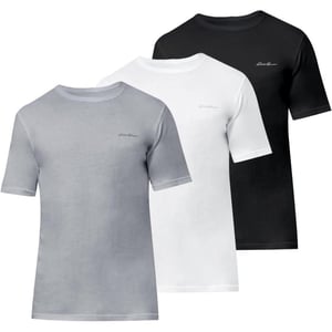 Eddie Bauer Mens Standard ClassicHeather GreyWhiteBlack