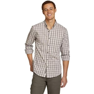 Eddie Bauer Mens Voyager Flex LongSleeve ShirtIvory