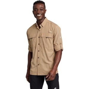 Eddie Bauer Mens Voyager Flex LongSleeve ShirtTawny