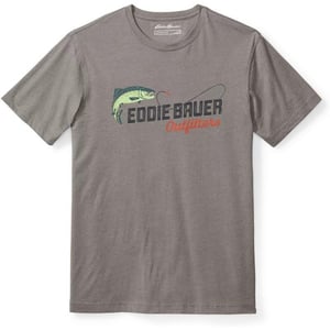 Eddie Bauer Retro Fish Graphic TShirtHeather Gray