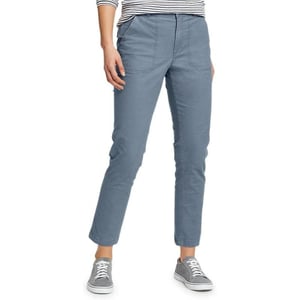 Eddie Bauer Womens Adventurer Stretch Ripstop Ankle PantsTall Chambray Blue