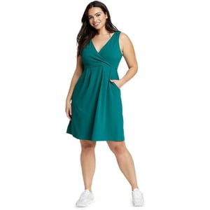 Eddie Bauer Womens Aster Crossover Dress  SolidPetite Seamoss